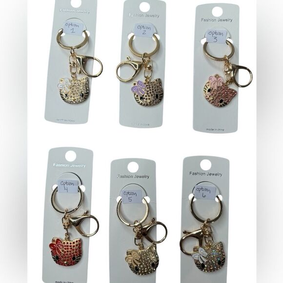 NWT Hello Kitty Head Key Ring $10 Closet Minimum Purchase 6 Options - Picture 1 of 7
